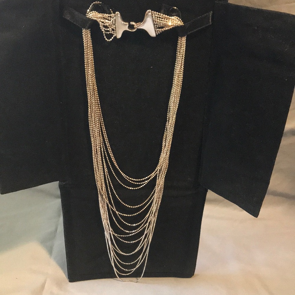 Long Silver Necklace 925